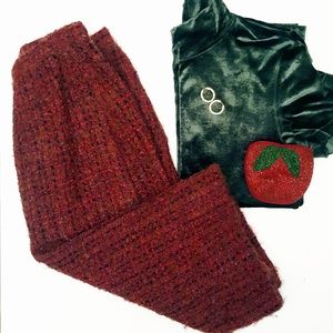 Vintage Crimson Tweed Skirt